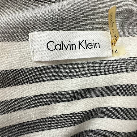 Calvin Klein Gray Striped Mini Dress - Picture 15 of 16